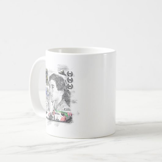 Ayrton Senna Kaffeetasse (Vorderseite Links)