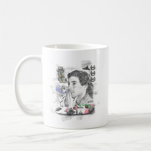 Ayrton Senna Kaffeetasse (Links)