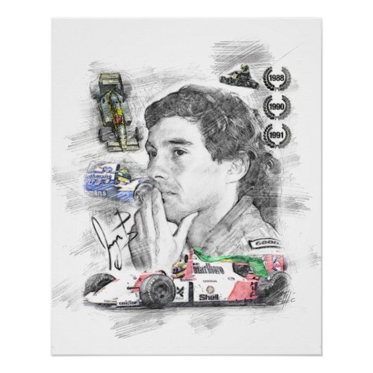 Ayrton Senna Poster (Vorderseite)