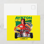 Ayrton Senna Postkarte (Vorne/Hinten)