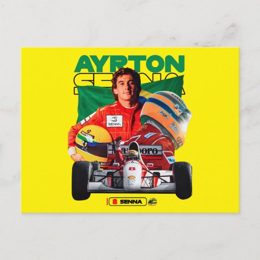 Ayrton Senna Postkarte (Vorderseite)