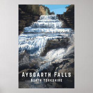 Aysgarth Falls North Yorkshire Reiseplakat Poster