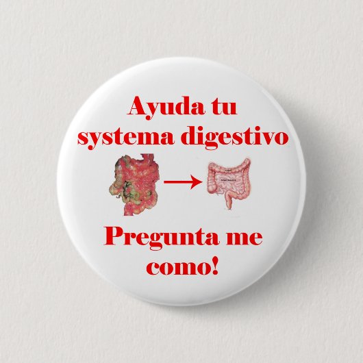 Ayuda tu systema digestivo Knopf Button (Vorderseite)
