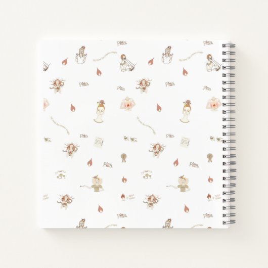 Ayurveda Pitta Dosha Spiral Notebook Notizblock (Rückseite)