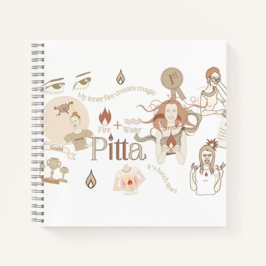 Ayurveda Pitta Dosha Spiral Notebook Notizblock (Vorderseite)