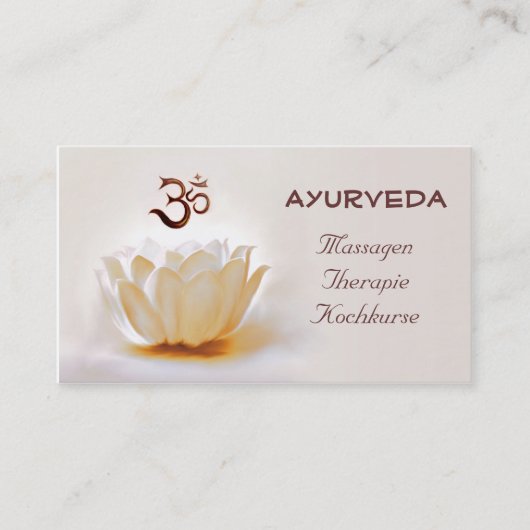 Ayurveda Visitenkarte (Vorderseite)