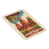 Ayutthaya Historischer Park Illustration Reisen Ku Magnet (Rechte Seite)