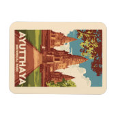 Ayutthaya Historischer Park Illustration Reisen Ku Magnet (Horizontal)