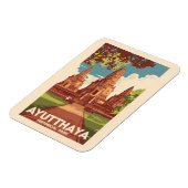 Ayutthaya Historischer Park Illustration Reisen Ku Magnet (Linke Seite)