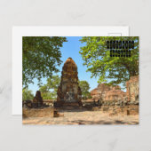 Ayutthaya Ruins Postkarte (Vorne/Hinten)