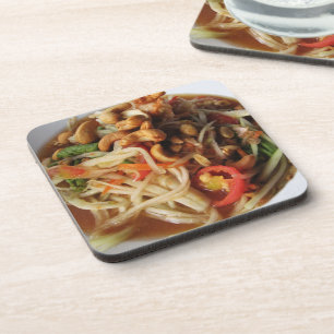 Ayutthaya Spicy Papaya Salad [Som Tam] mit Cashew Getränkeuntersetzer