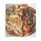 Ayutthaya Spicy Papaya Salad [Som Tam] mit Cashew Notizblock (Vorderseite)