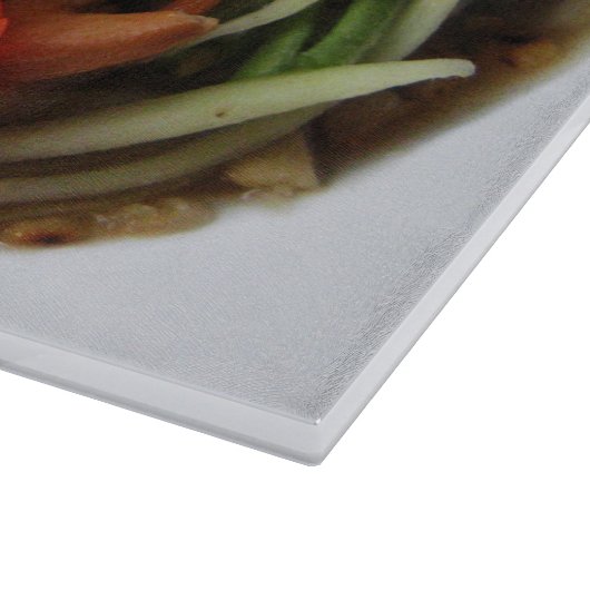 Ayutthaya Spicy Papaya Salad [Som Tam] mit Cashew Schneidebrett (Ecke)