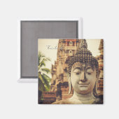 Ayutthaya Thailand Buddha-Statue Magnet (Vorderseite/Rückseite)