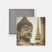 Ayutthaya Thailand Buddha-Statue Magnet (Vorderseite/Rückseite)