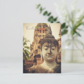 Ayutthaya Thailand Buddha-Statue Postkarte (Stehend Vorderseite)