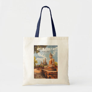 Ayutthaya Thailand Reise Kunst Vintage Tragetasche