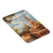 Ayutthaya Thailand Reisen Kunst Vintag Magnet (Rechte Seite)