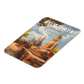 Ayutthaya Thailand Reisen Kunst Vintag Magnet (Linke Seite)