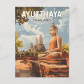 Ayutthaya Thailand Reisen Kunst Vintag Postkarte (Vorderseite)