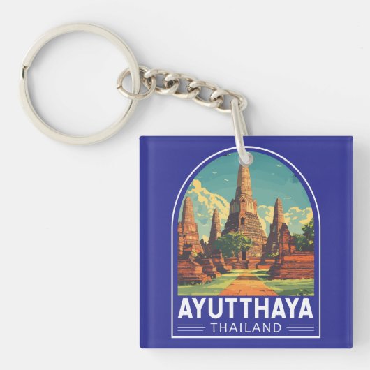 Ayutthaya Thailand Reisetischler Schlüsselanhänger (Vorderseite)