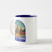 Ayutthaya Thailand Reisetischler Zweifarbige Tasse (Vorderseite Links)