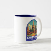 Ayutthaya Thailand Reisetischler Zweifarbige Tasse (VorderseiteRechts)