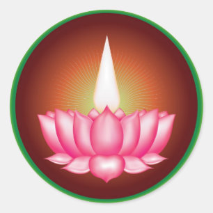 Ayyavazhi Inder Dharmic religiöses Symbol Runder Aufkleber