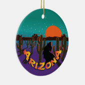 AZ Arizona Christmas Howling Coyote Keramikornament (Rechts)