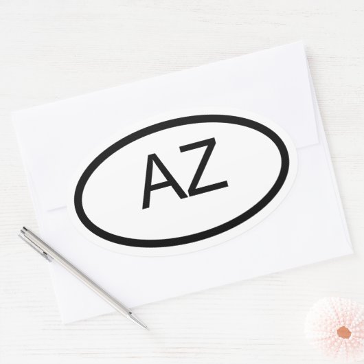 AZ Arizona Euro Style Oval Sticker (Umschlag)