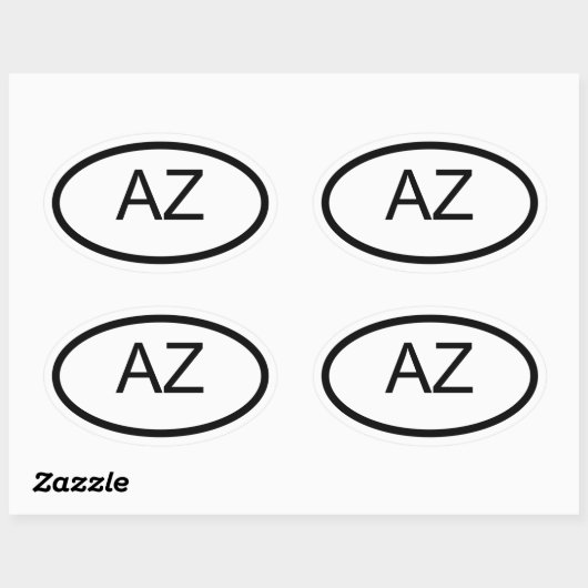 AZ Arizona Euro Style Oval Sticker (Blatt)