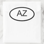 AZ Arizona Euro Style Oval Sticker (Tasche)
