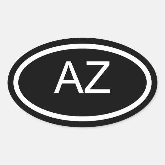 AZ Arizona Euro Style Oval Sticker (Vorderseite)