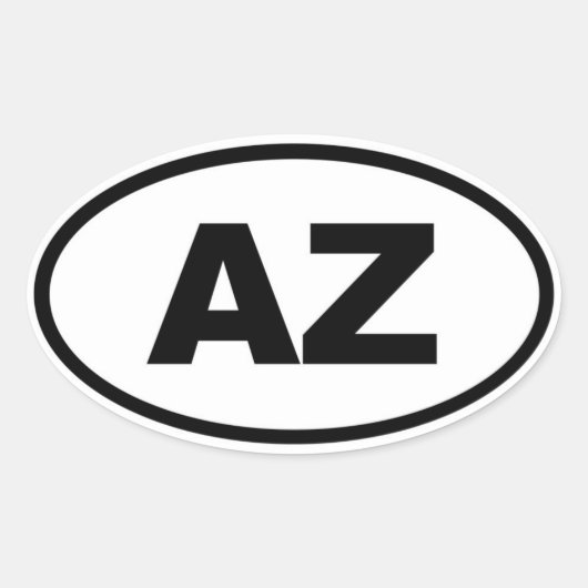 AZ Arizona Ovaler Aufkleber (Vorderseite)