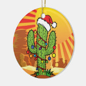 AZ Arizona Weihnachten Saguaro Cactus Keramikornament (Links)