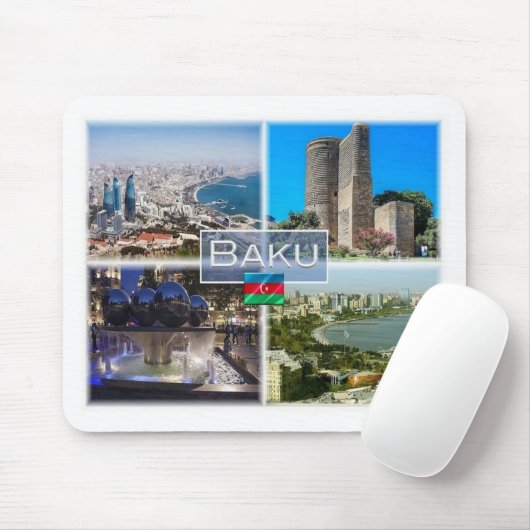 AZ Aserbaidschan - Baku - Maiden Tower - Mousepad (Mit Mouse)