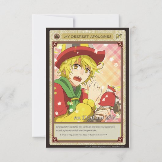 AZ card - My Deepest Apologies Karte (Vorderseite)