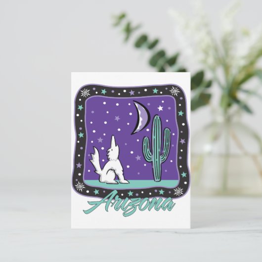 AZ-Coyote Postkarte (Stehend Vorderseite)