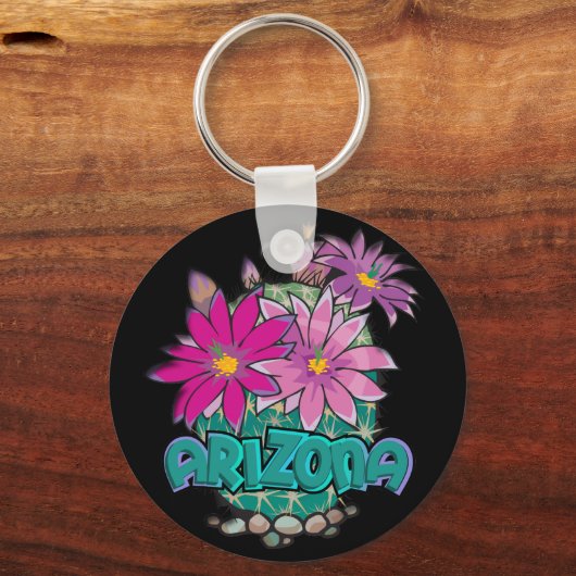 AZ Design Arizona Cactus Blooms Schlüsselanhänger (Vorderseite)