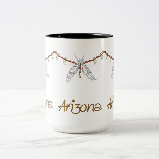 AZ Feather Necklace Zweifarbige Tasse (Mittel)