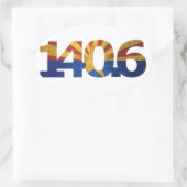 AZ Flag Triathlon-Sticker für lange Distanz Ovaler Aufkleber (Tasche)