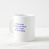 AZ Fluss-Logo, gerade weil Sie sie nicht sehen Kaffeetasse (Vorderseite Links)