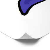 AZ - Lächelndes Hai-Cartoon-Poster Poster (Ecke)