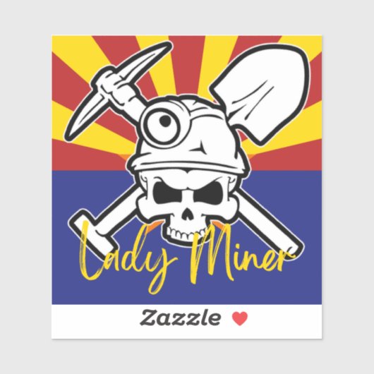 AZ Lady Miner Sticker (Blatt)