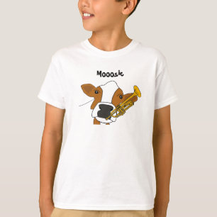 AZ-, lustiges Kuh-und Trompete-Shirt T-Shirt