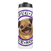 AZ Mops-Leben Isolierschale Thermosbecher (Vorderseite)