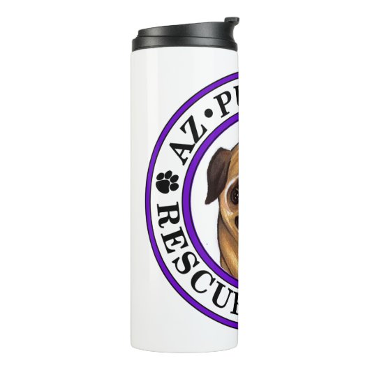 AZ Mops-Leben Isolierschale Thermosbecher (Nach links gedreht)