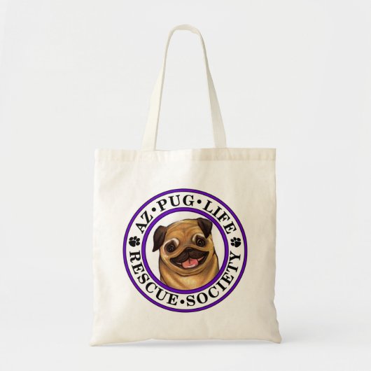 AZ Mops-Leben-Tasche mit Singlelogo Tragetasche (Vorne)