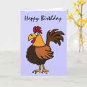 AZ- Rooster Happy Birthday Card Karte (Gelbe Blume)