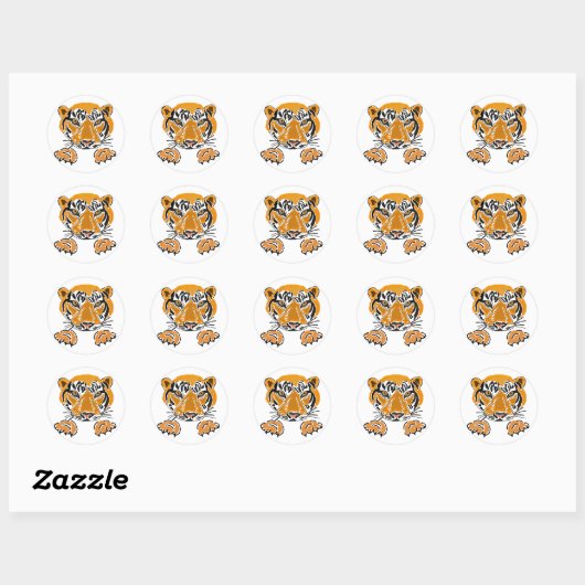 AZ- Tigers an Paws Stickers (Blatt)